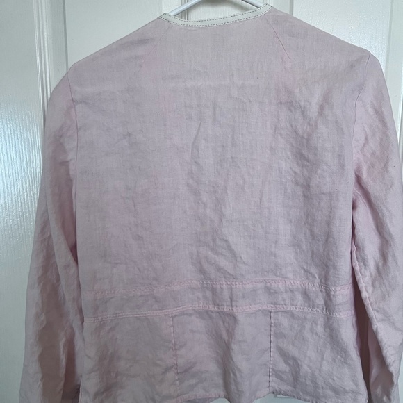 J Jill Pink 100% Linen Button Up Top - Picture 4 of 4